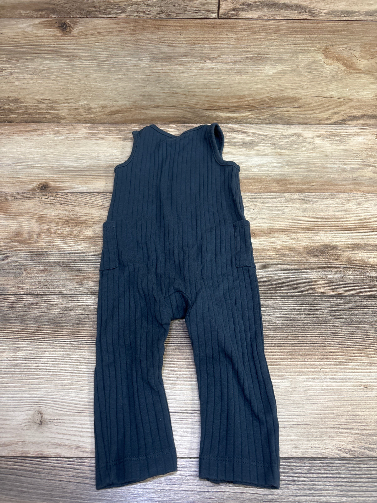 Carter's Ribbed Button-Front Sleeveless Jumpsuit Blue sz 9m