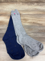 NWOT Cat & Jack Knee-High Socks 2pk sz Medium 9c-2.5Y