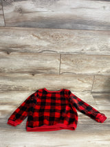 H&M Buffalo Plaid Plush Sweatshirt Red sz 5-6