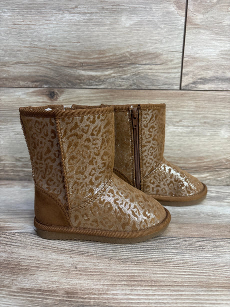 Harper Canyon Leopard Print Fur Boots Brown sz 8c - Me n Mommy To Be