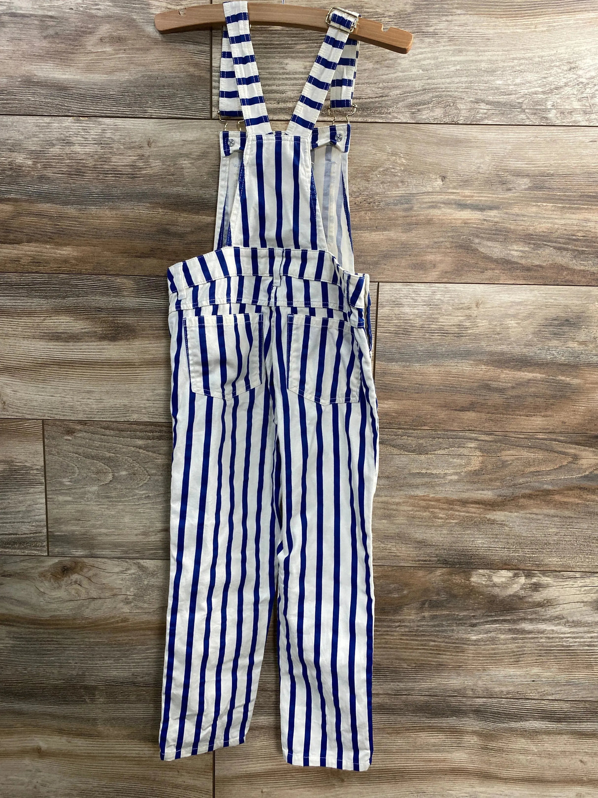 Mini Rodini Stripe Dungarees Blue sz 4T-5T