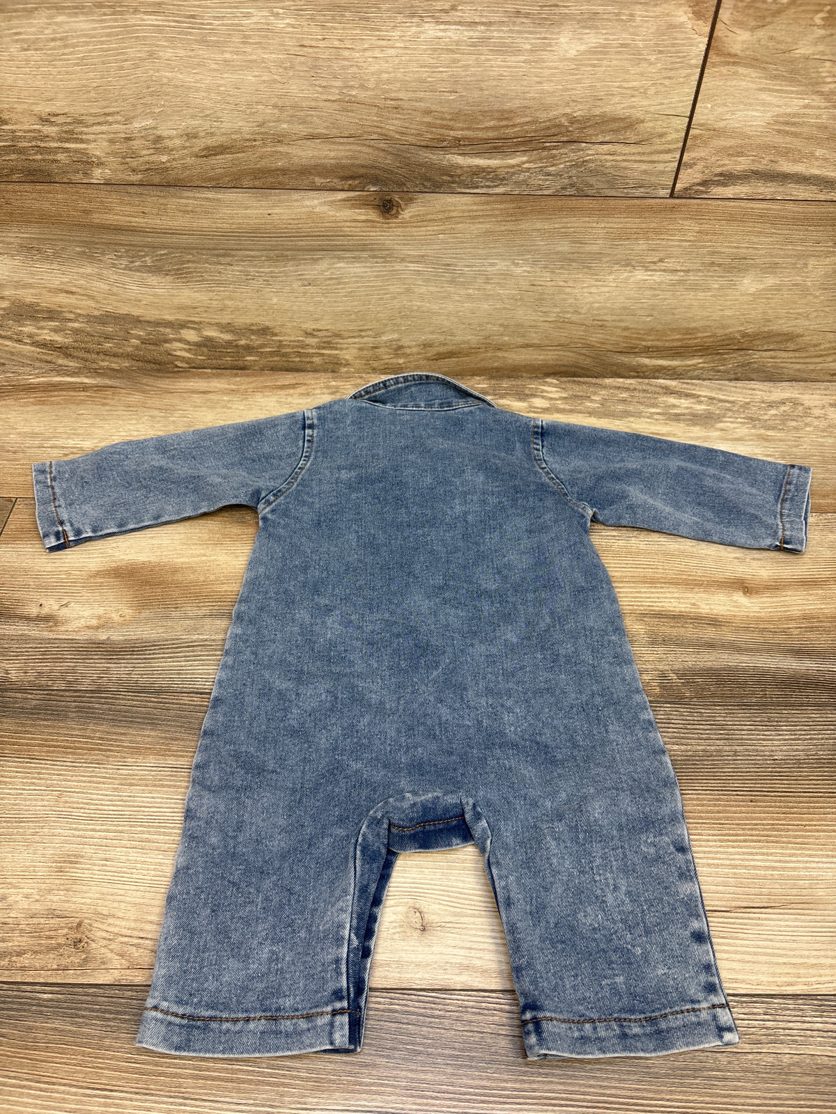 Button-Up Denim Coverall Blue sz 3-6m