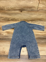 Button-Up Denim Coverall Blue sz 3-6m
