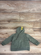 Textured Dinosaur Pull Over Hoodie Green sz 12-24m