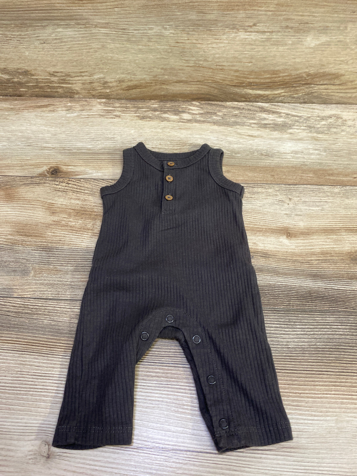 Carter's Ribbed Henley Sleeveless Jumpsuit Grey sz Newborn
