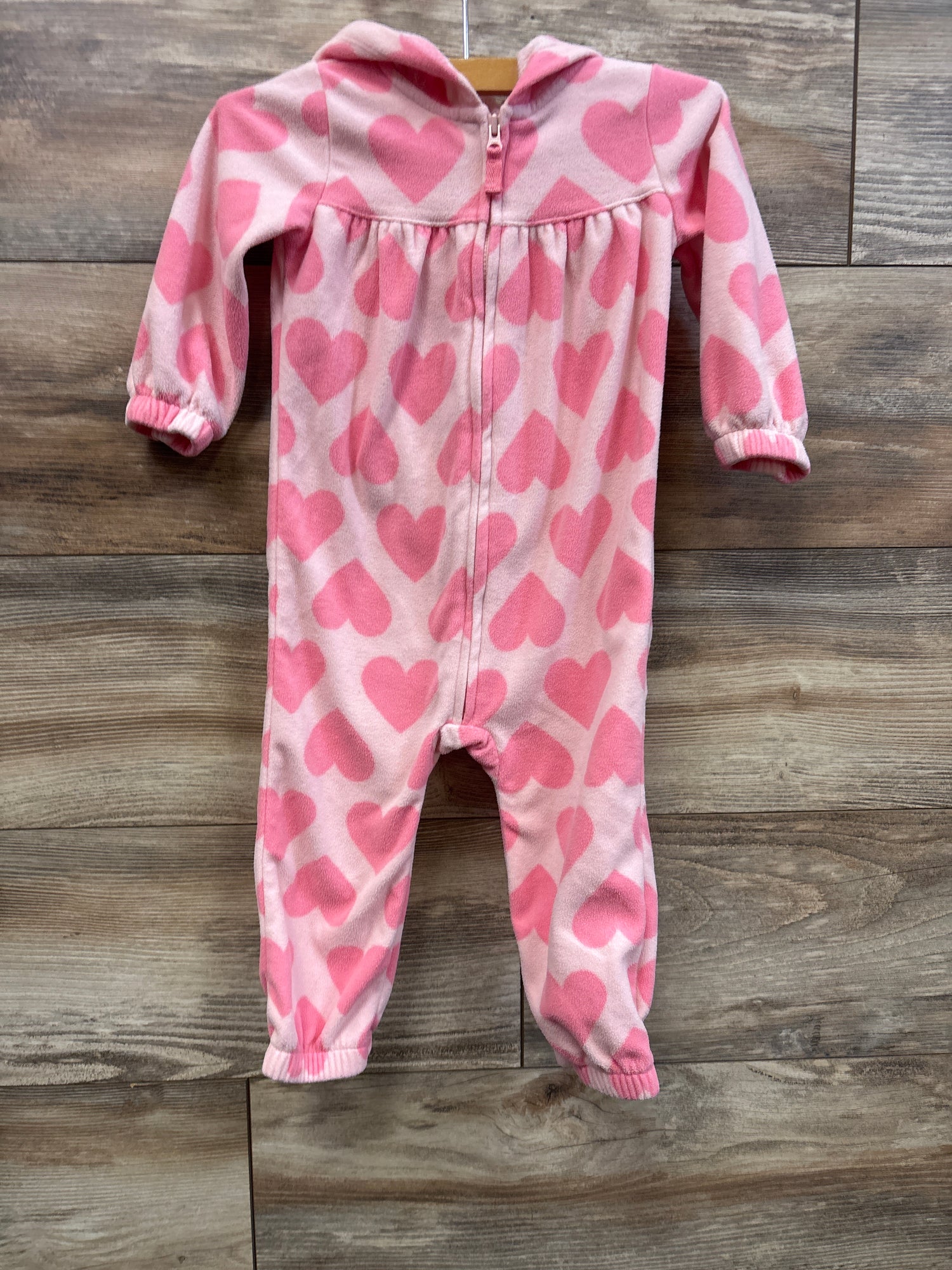 Carter's Hooded Blanket Coverall Pink sz 18m