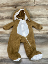 Old Navy Sherpa Hooded Jumpsuit Brown sz 3-6m