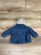 Cat & Jack Hooded Button Up Shacket Blue sz 6-9m