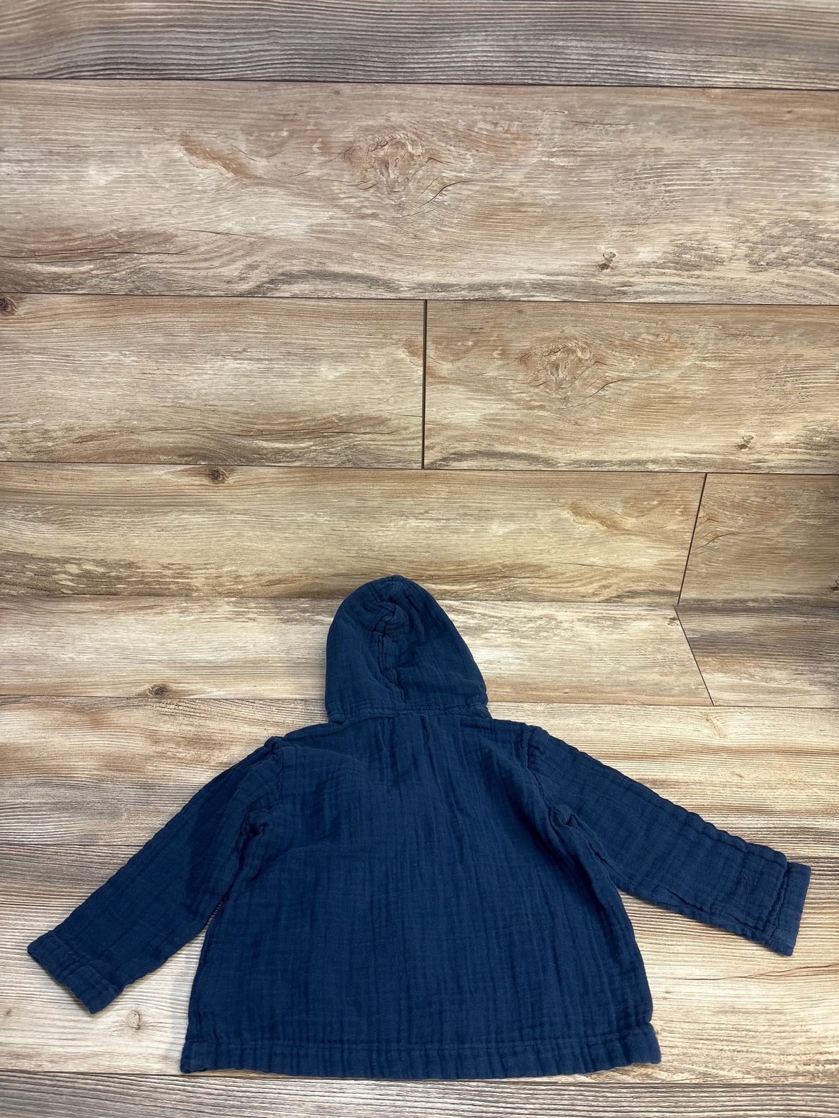 Old Navy Gauze Pull Over Hooded Shirt Navy sz 2T
