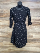 Seraphine Polka Dot Nursing Dress Black sz Small