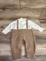 Xingqing Sweater-Knit Gentlemen Coverall White sz 6/9m