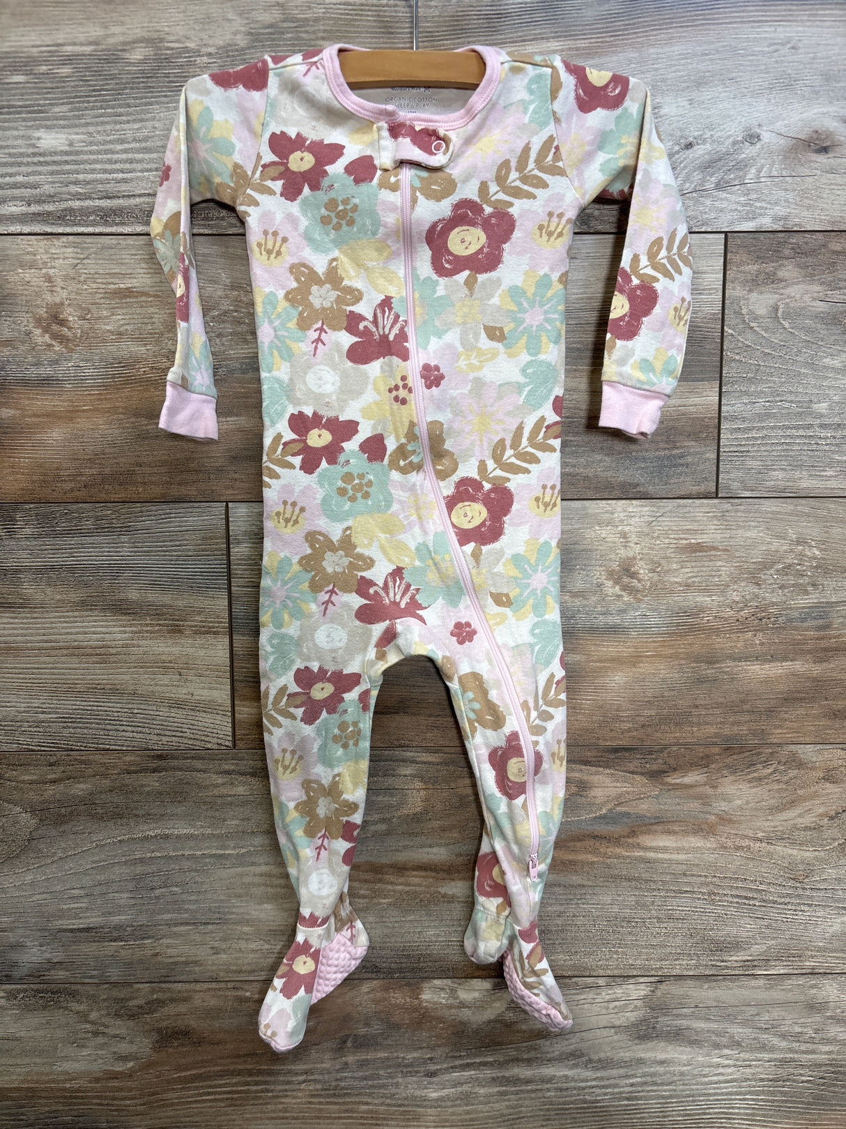 Member's Mark Floral Sleeper Beige sz 18m