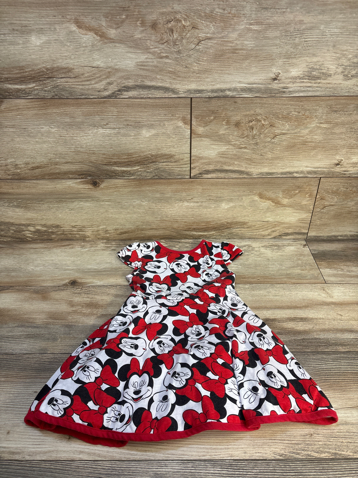 Disney Junior Minnie Mouse Print Dress Red sz 3T