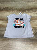 NEW Children's Place Wild About Mommy Shirt Grey sz 18-24m