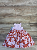NEW Cat & Jack Ribbed Floral Tank Dress Light Pink sz 3T