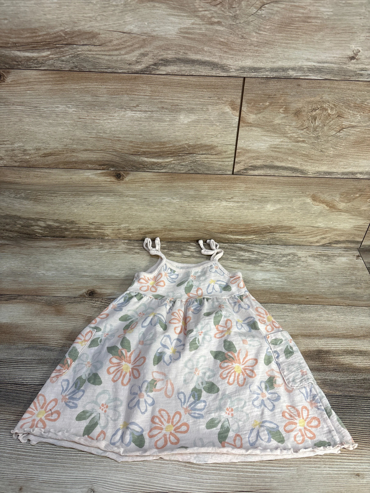 Little Co. Floral Sleeveless Dress Cream sz 2T