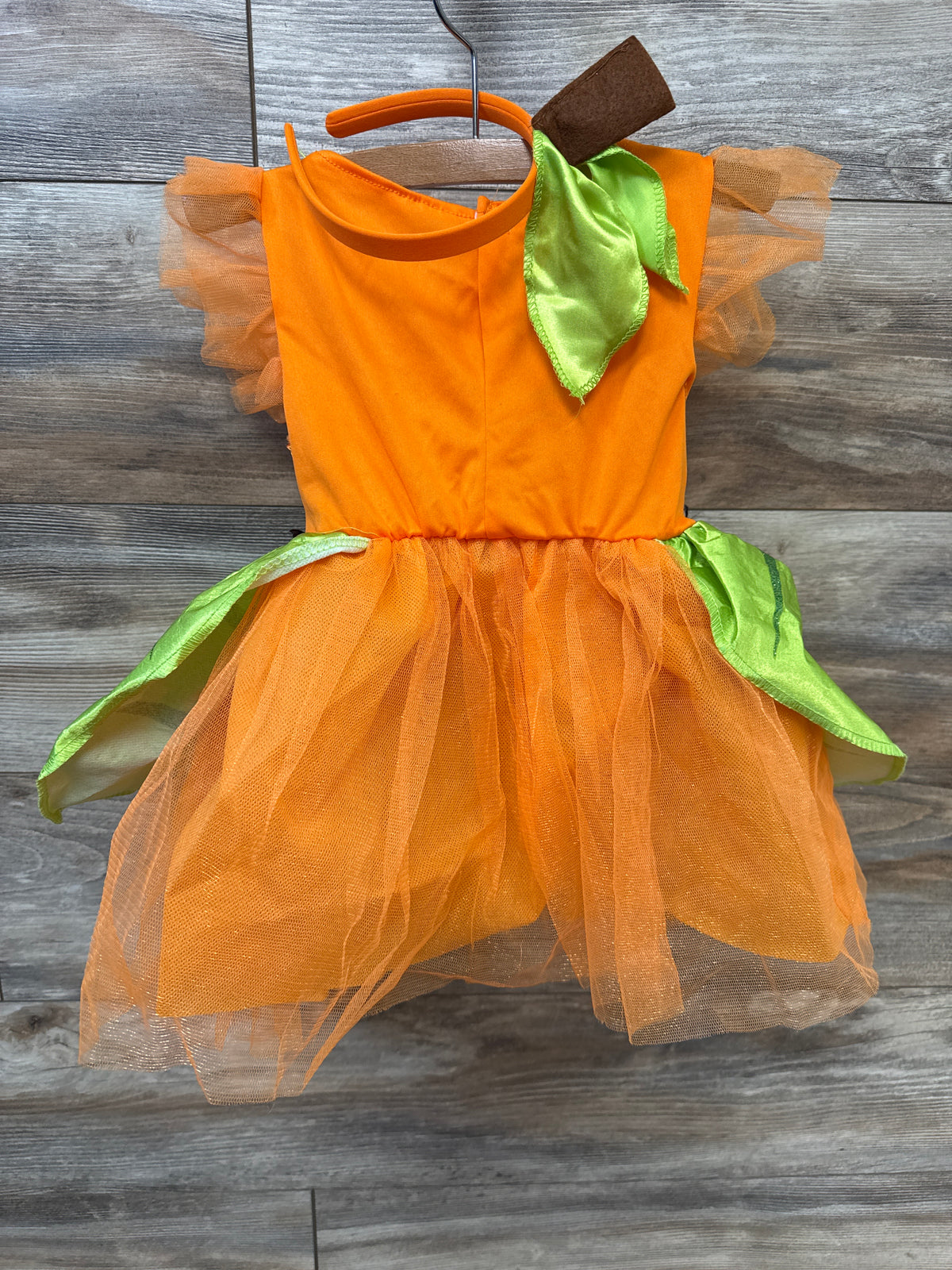 Way To Celebrate! 2pc Halloween Pumpkin Costume Orange sz 4-5T