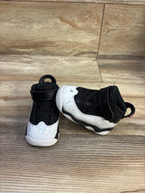 Air Jordan 6 Rings TD 'Black White University Red' Sneakers sz 4c