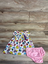 NEW Sesame Street Dress & Bloomers Set White sz 24m