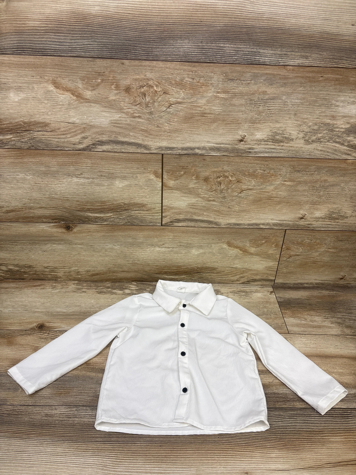 Shein Long Sleeve Button Up Shirt White sz 2-3T