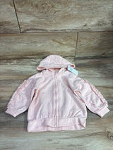 NEW George. Ruffle Sleeve Zip-Up Sweatshirt Pink sz 6-9m