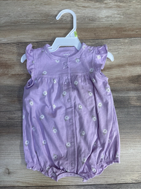NEW Carter's Floral Shortie Romper Purple sz 3m - Me n Mommy To Be