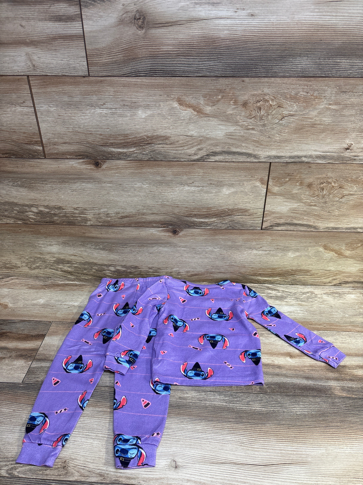 Disney Stitch 2pc Halloween Pajama Set Purple sz 4T