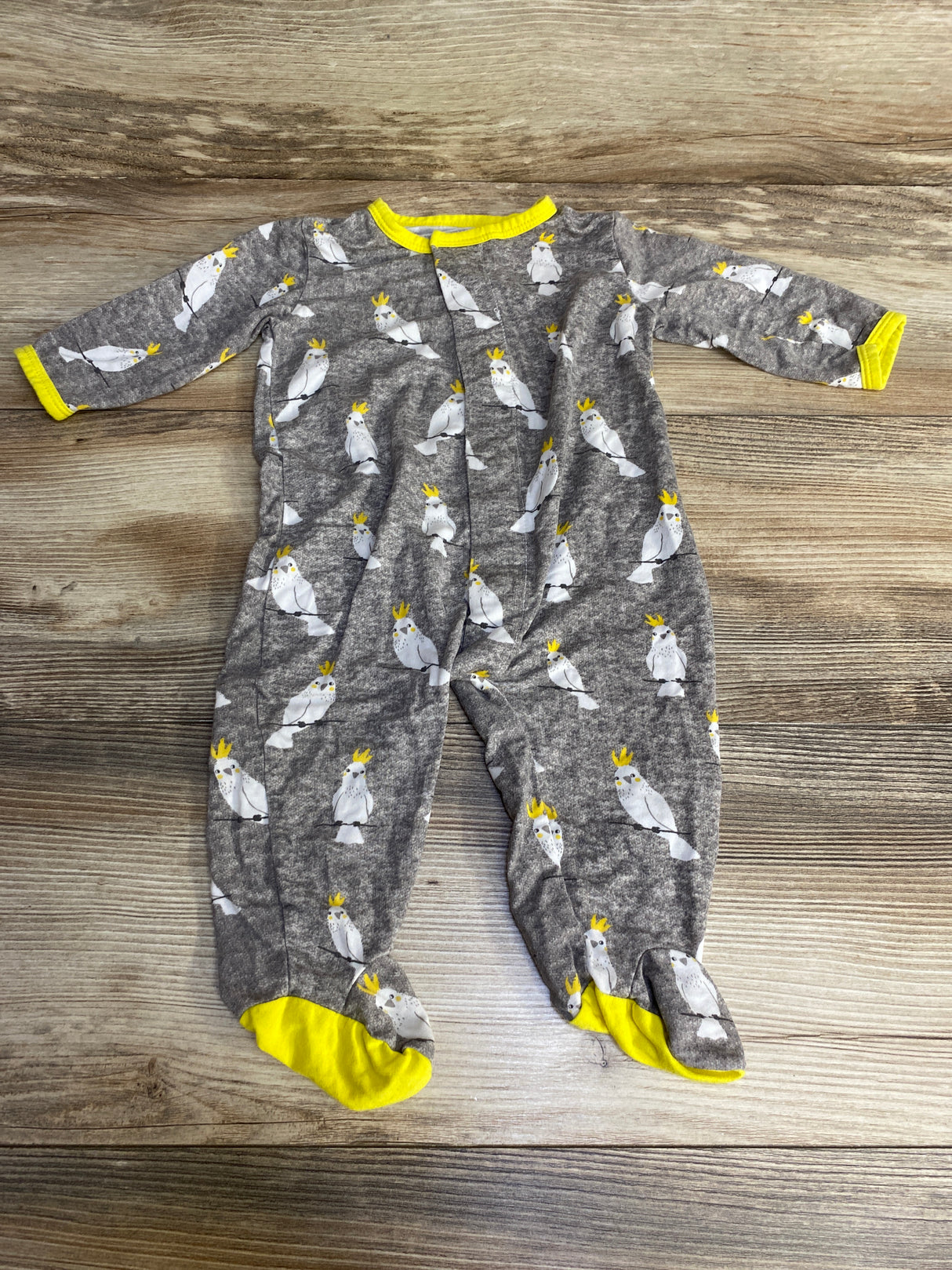 Magnetic Me Whoo Who Cockatoo Modal Footie Grey sz 3-6m