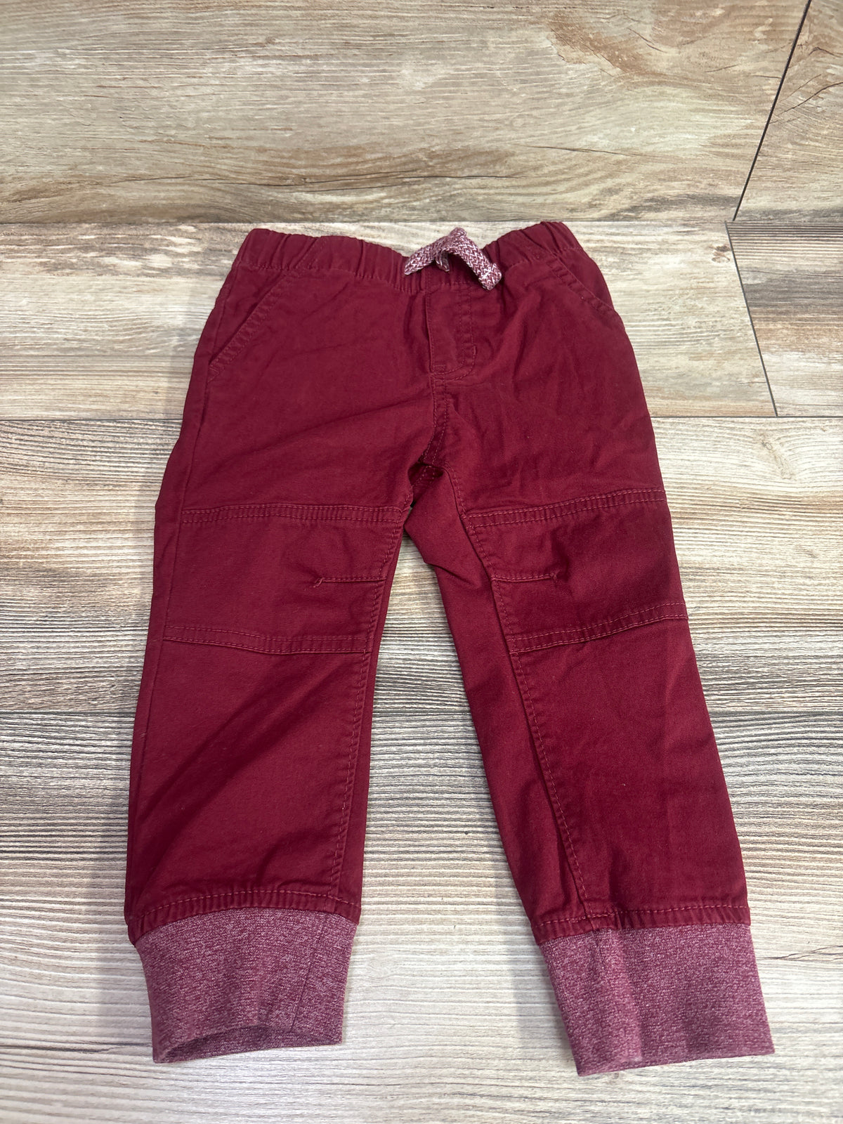 Cat & Jack Drawstring Cotton Joggers Red sz 2T
