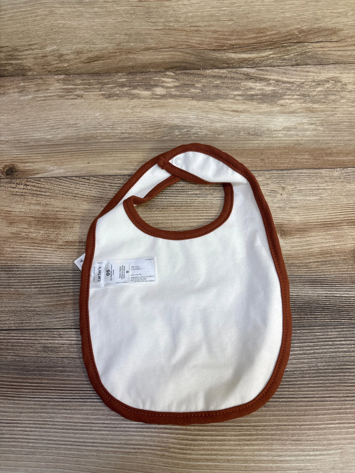 NEW Carter's 'My First Thanksgiving' Bib, White one Size