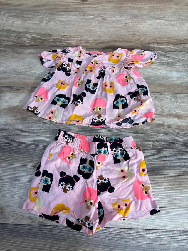 Okie Dokie 2pc Shirt & Shorts Pink sz 2T - Me n Mommy To Be