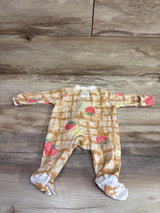 Burt's Bees Baby Strawberry Waffle Organic Sleeper Tan sz Newborn