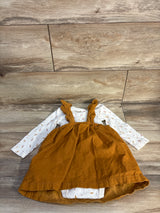 Just One You 2pc Bodysuit & Corduroy Skirtall Set White sz 18m