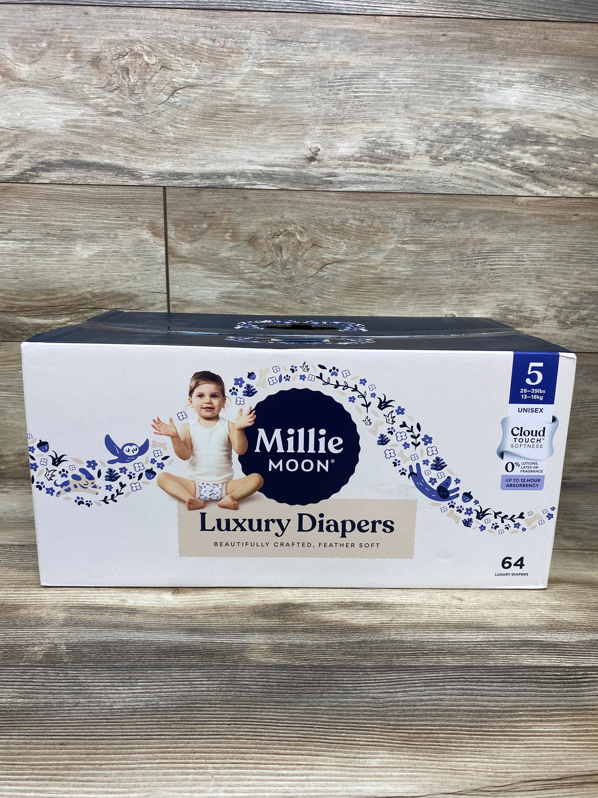 NEW Millie Moon Luxury Diapers Size 5 64ct