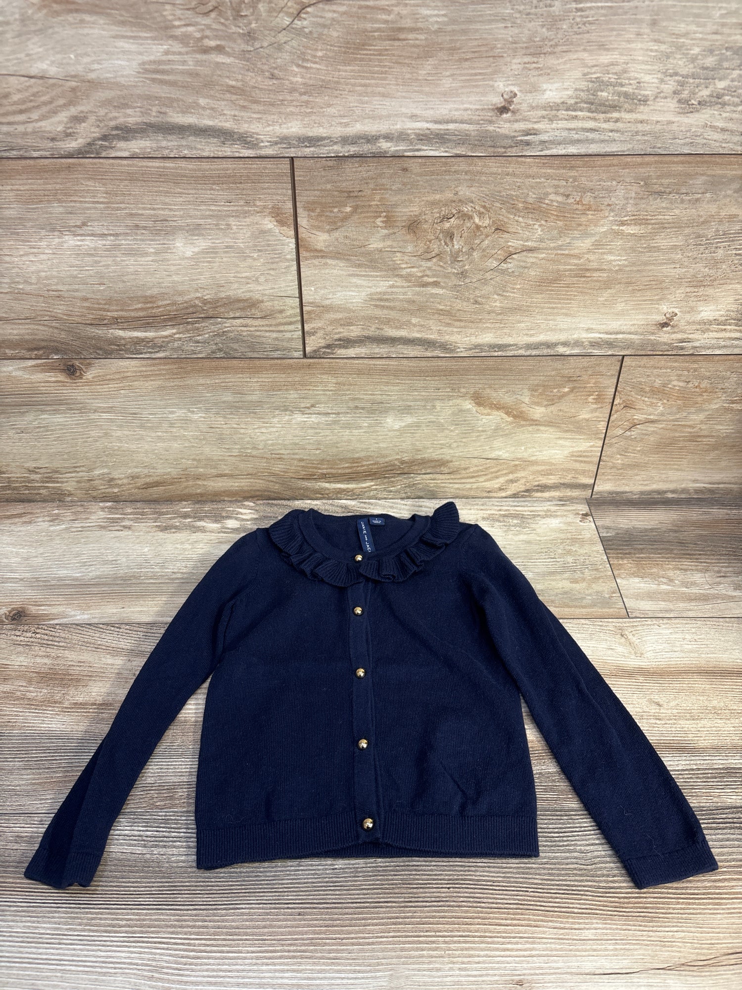 Janie & Jack Ruffle Collar Cardigan Navy sz 3T