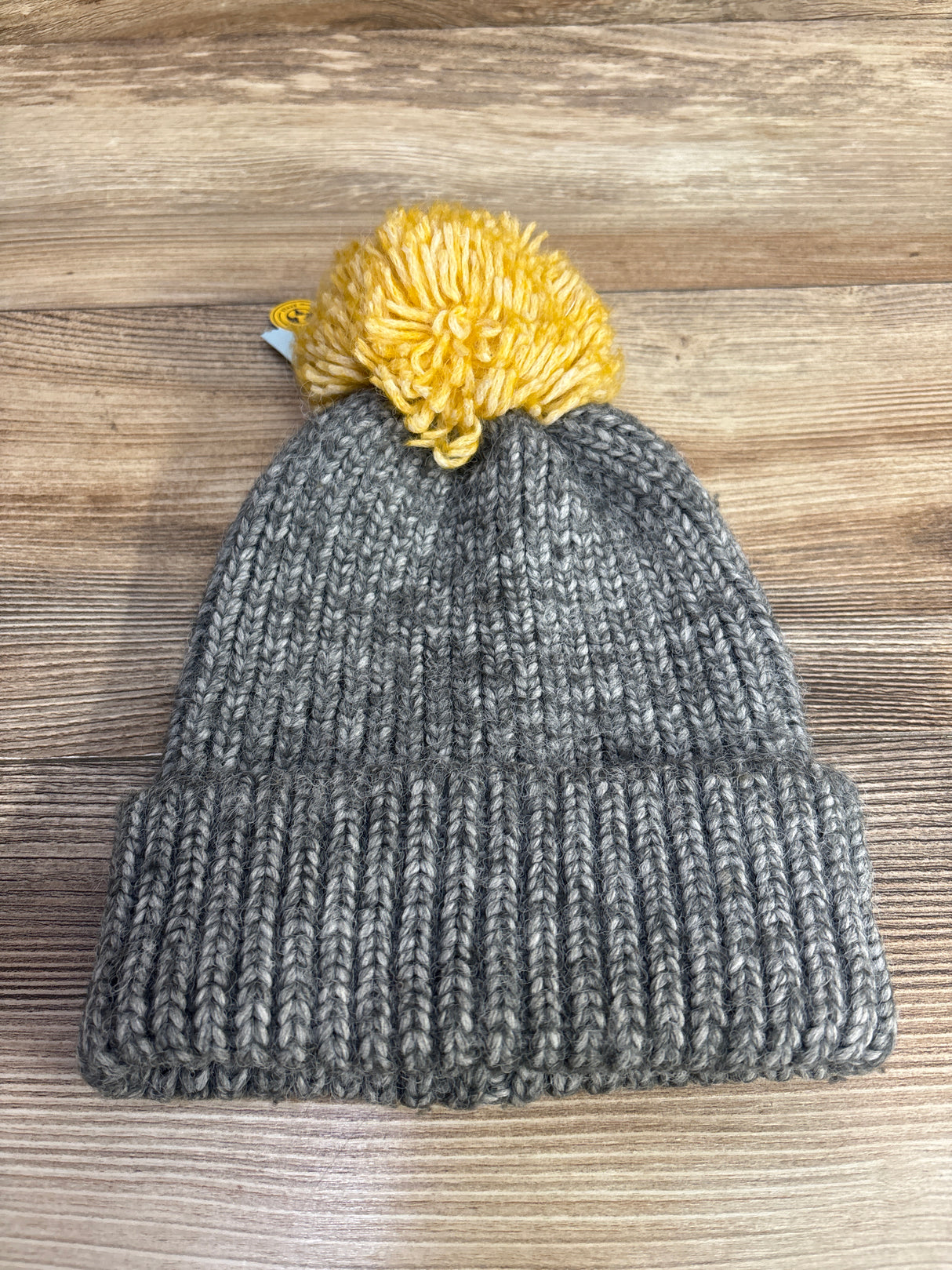 NEW Cat & Jack Knit Beanie w/ Pom Pom Grey sz 2T-5T