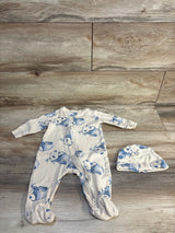 Carter's 2pc Panda Print Sleeper & Hat Set Beige sz 6m