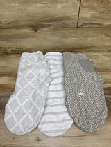 SwaddleMe by Ingenuity 3pk Swaddle Wraps White sz 0-3m