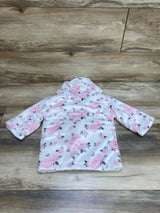 Hooded Floral Robe White sz 0-9m