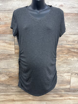 Smallshow Ruched V-Neck Shirt Grey sz Large