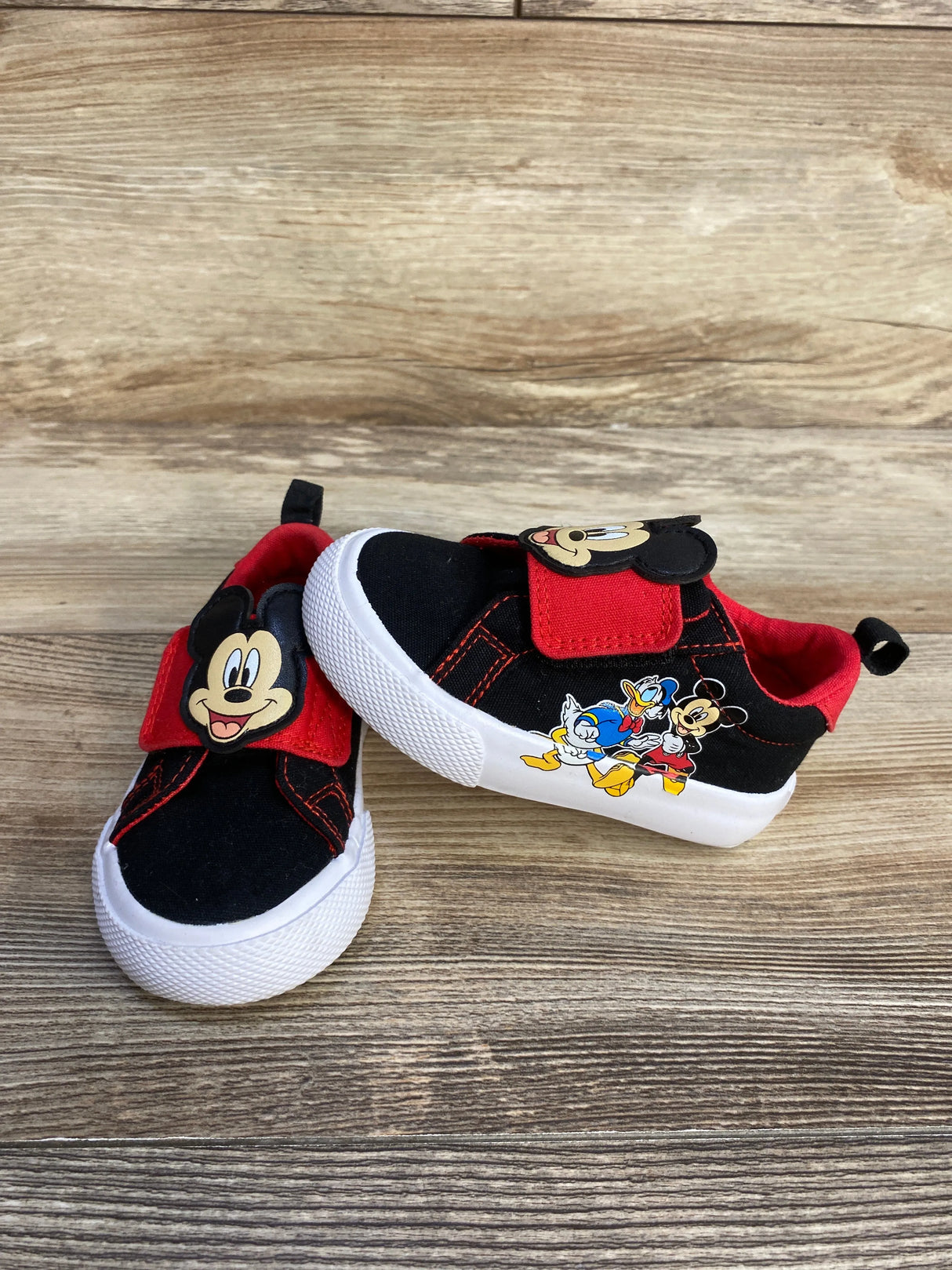 Mickey Mouse Power-Strap Sneakers Black/Red sz 5c