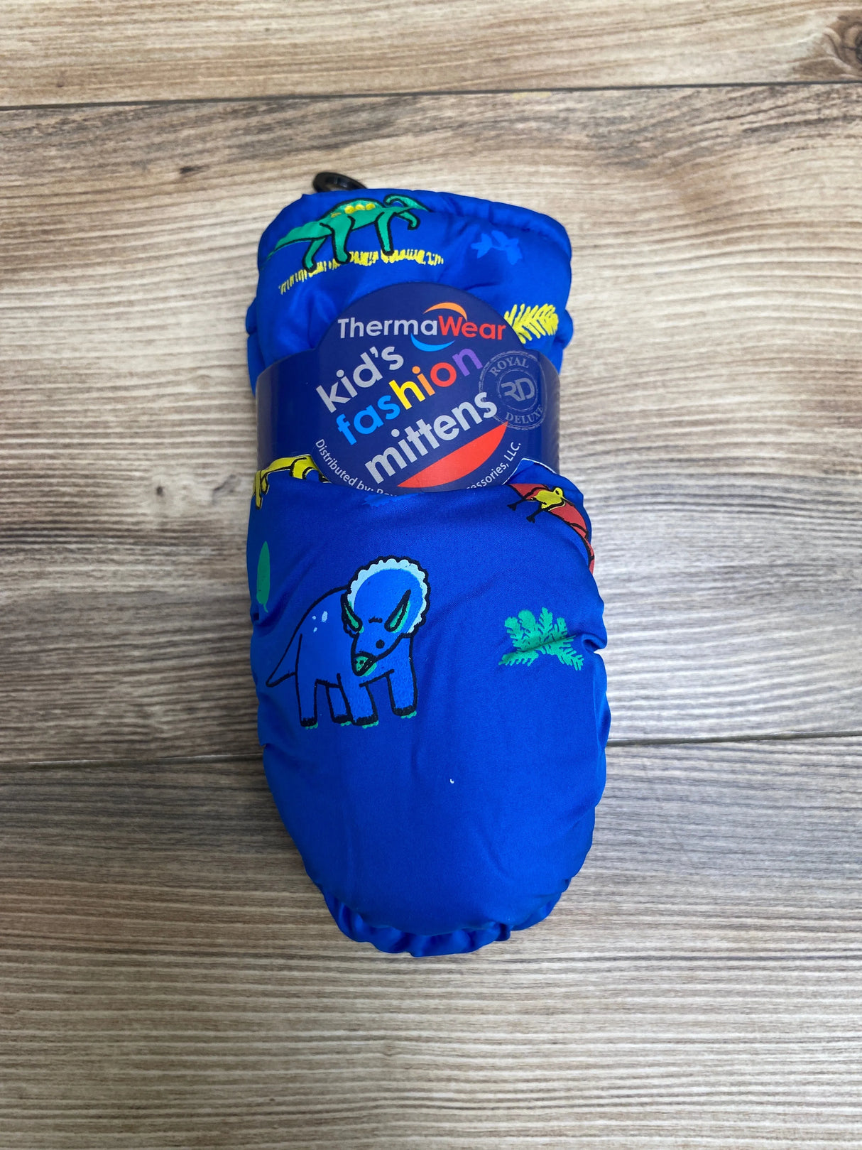 NEW ThermaWear Kid's Ski Dinosaur Blue Mittens OSFM (1-3Y)