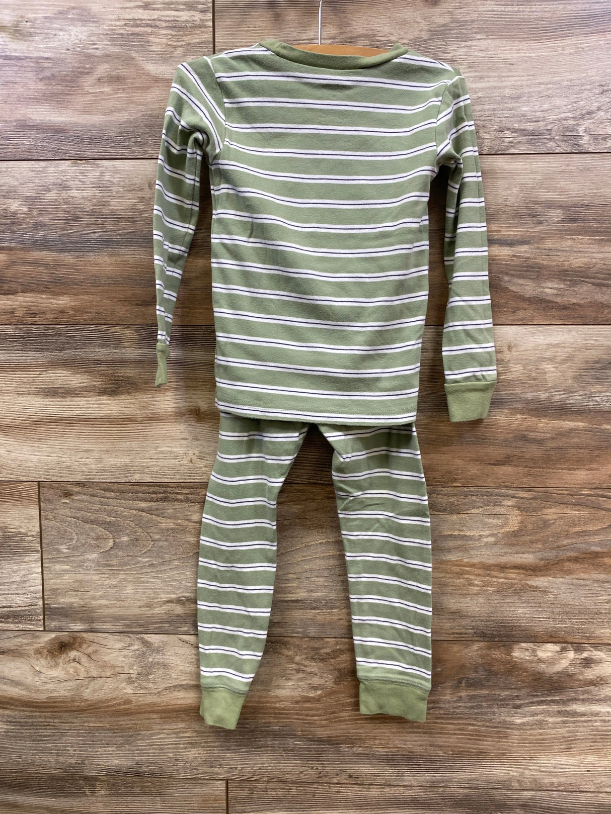 Simple Joys 2pc Striped Pajama Set Green sz 5T