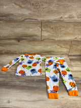 Disney 2pc Monster's Inc Halloween Pajama Set White sz 2T