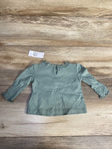 NEW Baby Gap Long Sleeve Top Green sz 0-3m