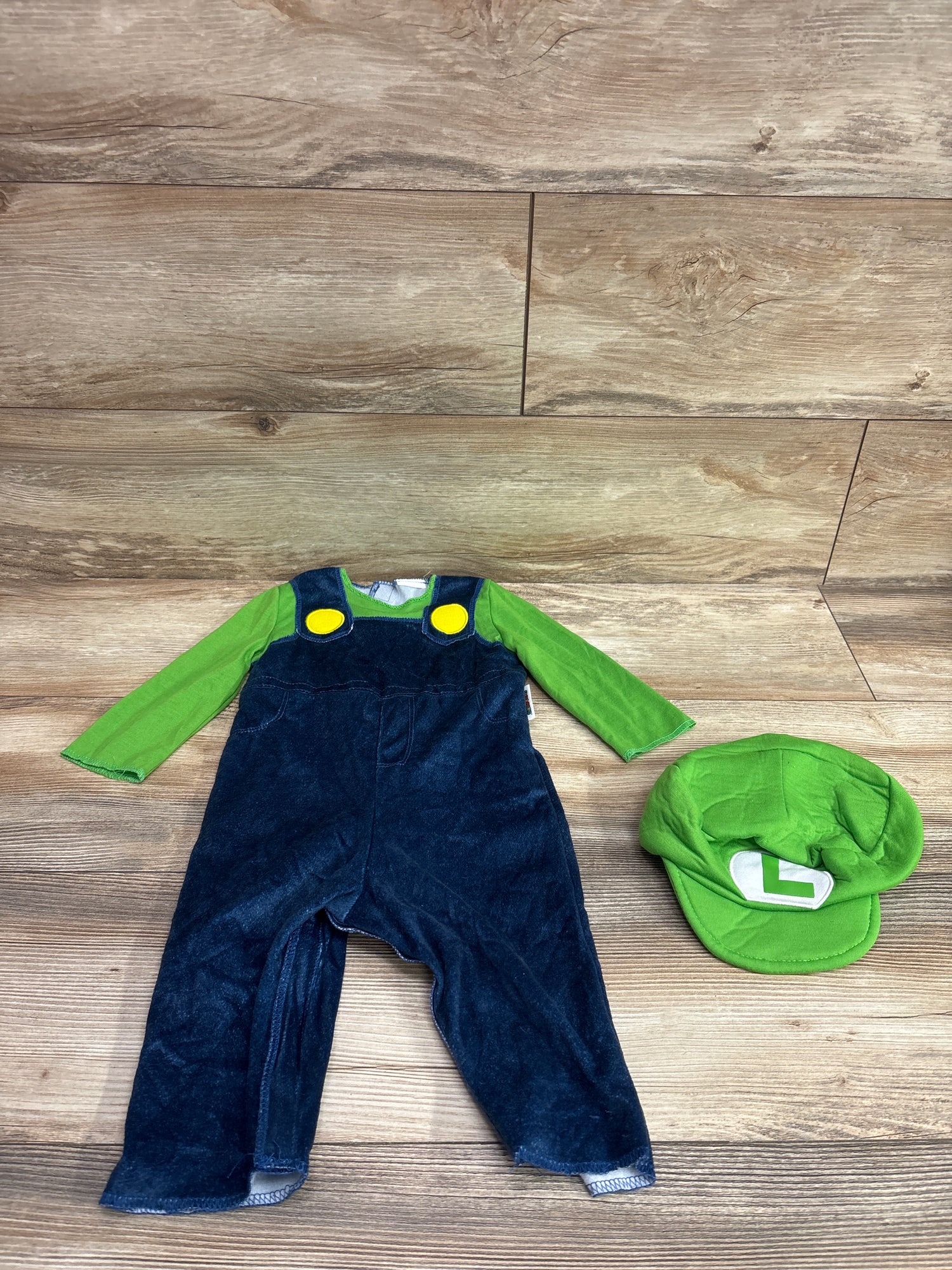 Disguise 2pc Luigi Costume Green sz 12-18m
