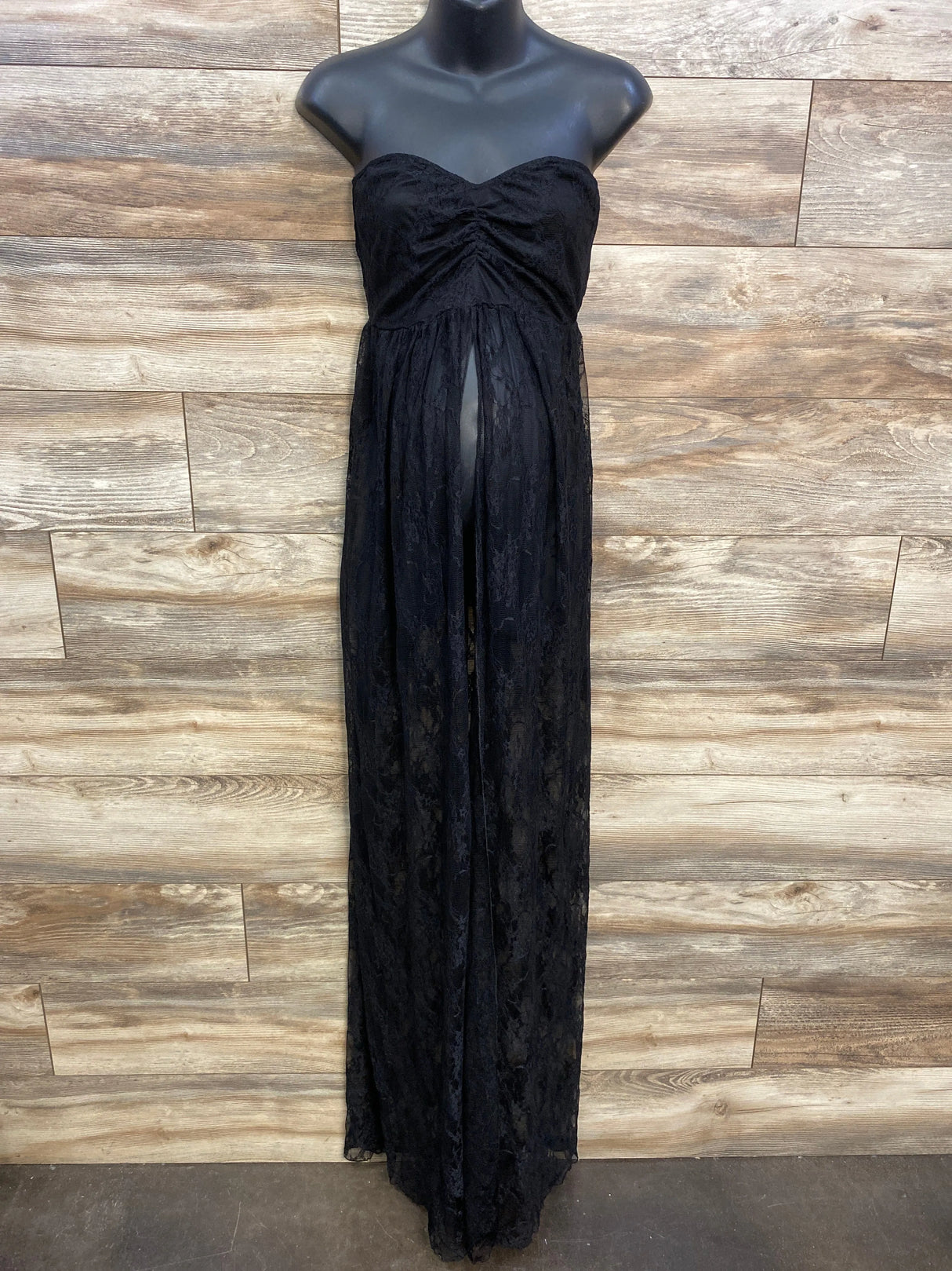 Sleeveless Lace Photoshoot Maternity Gown Black sz Small - Me n Mommy To Be