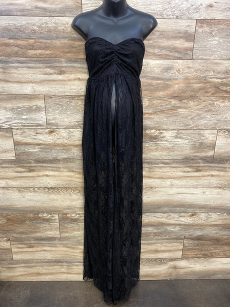 Sleeveless Lace Photoshoot Maternity Gown Black sz Small - Me n Mommy To Be