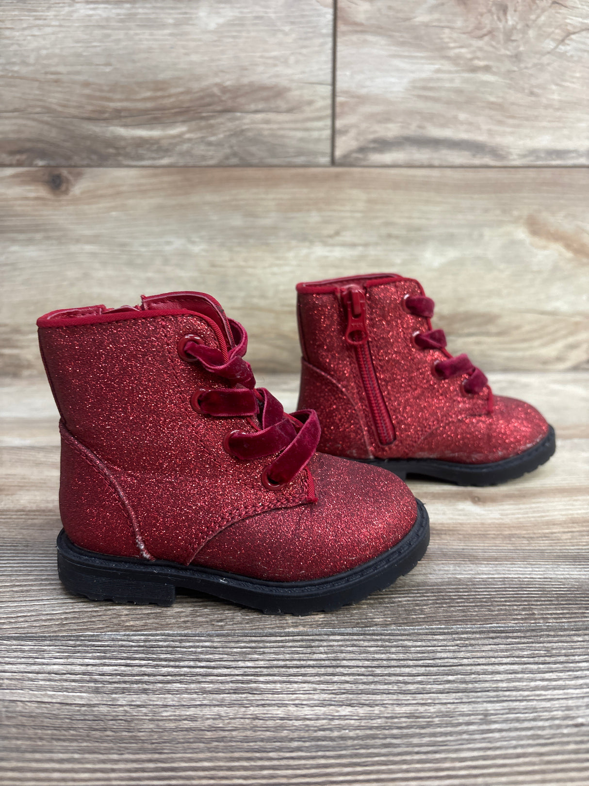 Cat & Jack Glitter Boots, Red sz 5c