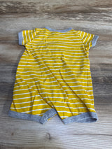 Carter's Striped Shortie Romper Yellow sz 9m